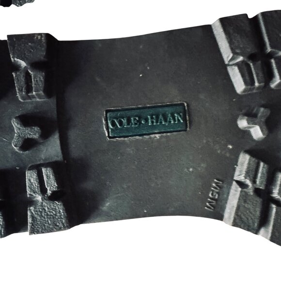 Cole Haan Suede Slip On Moc Shoe Slipper With Tread Shearing Lined Leather Brown - Picture 10 of 15